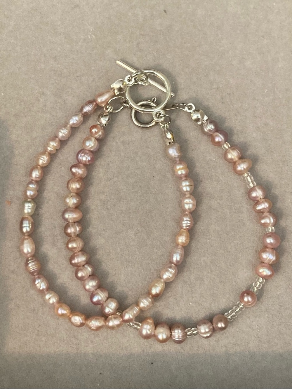 Freshwater Pearl Bracelet – Pink Pearl Double Strand